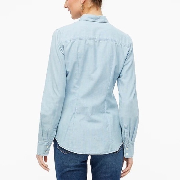 J. Crew Mercantile • Chambray Signature Fit Blouse - Picture 3 of 9